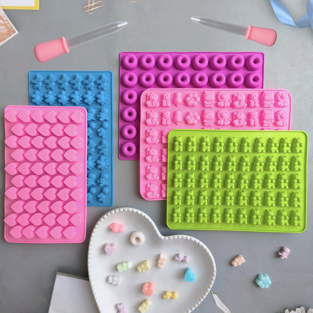Silicone Mold Tray - 7-teiliges Silikonformen-Set für Süßigkeiten mit 2