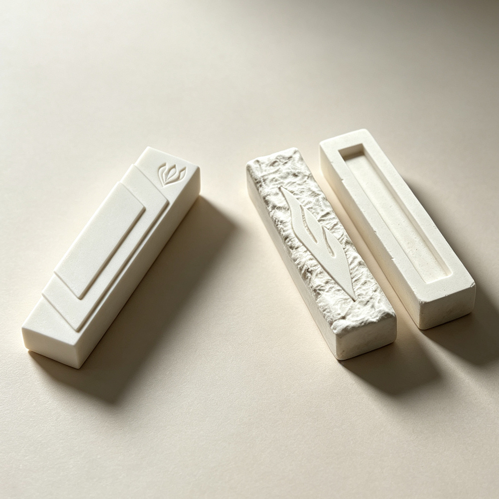 Serving Tray Mold - Rechteckige Silikonform für Mezuzah-Gehäuse 18/15 cm