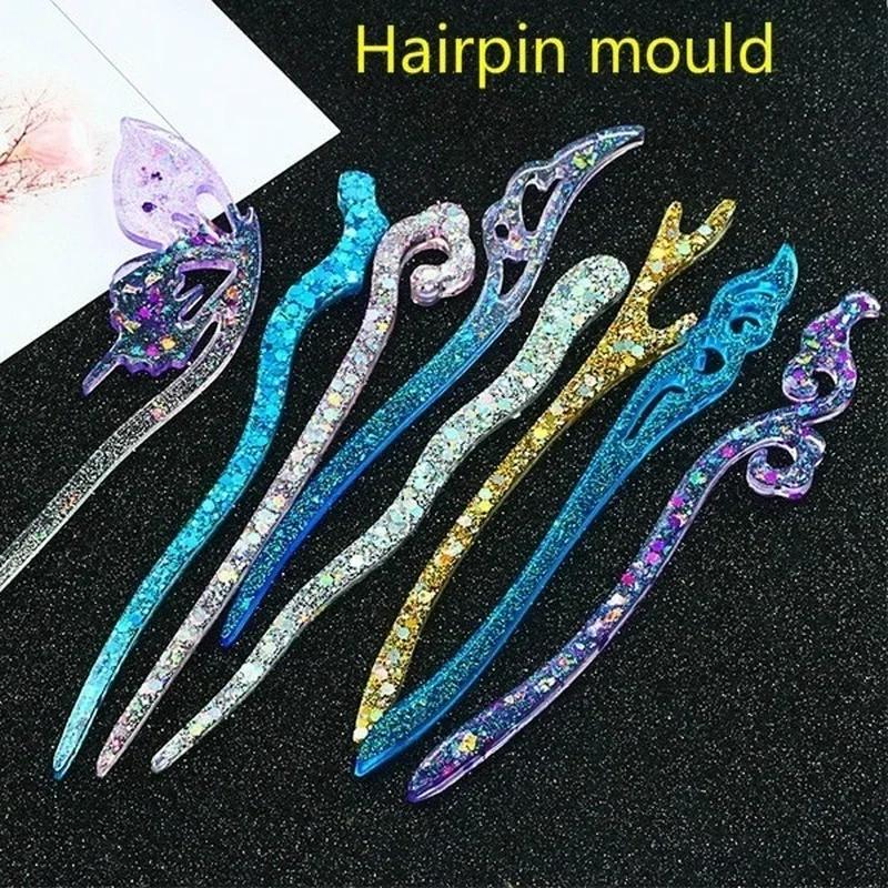 Resin Craft Material - Neue Transparente Haarnadel Silikon Spezielle Form