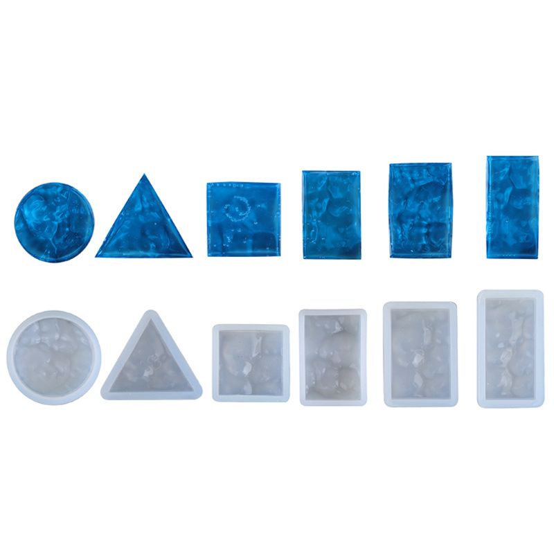 Resin Ocean Wave Mold - 4-teiliges Set Meereswellen-Harzformen, Wasserwellen-Anhänger Epoxidharz-Silikonform, Trockenblumen-Harzgussformen-Kit,