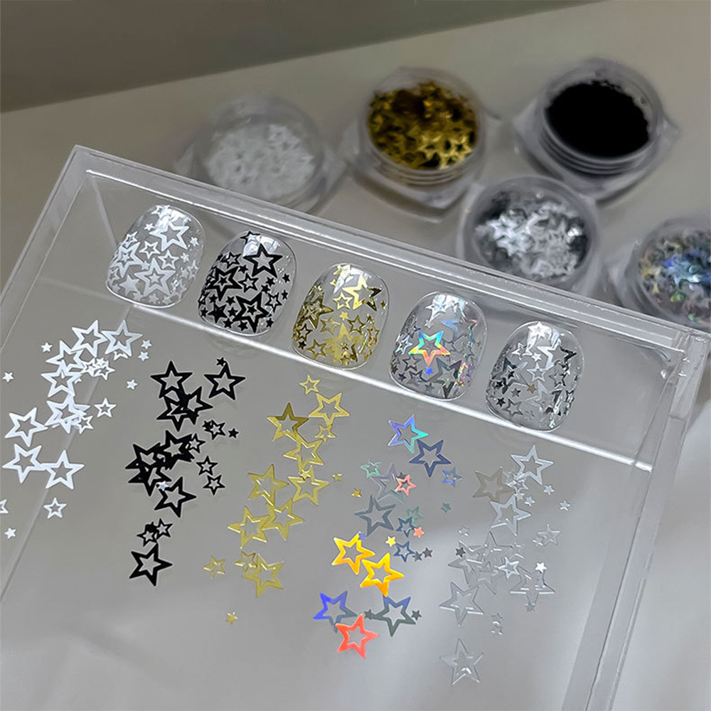 1 Dose Hohle Fünfzackige Stern – Gold Foil Flakes Bewertung und Preis