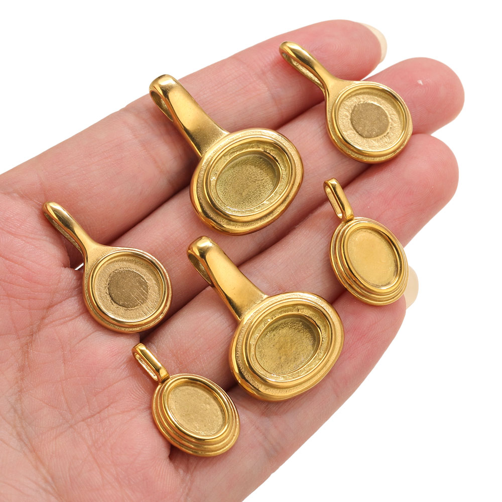 5 Stück Edelstahl Runde ovale  – Crafting Resin Bewertung und Preis