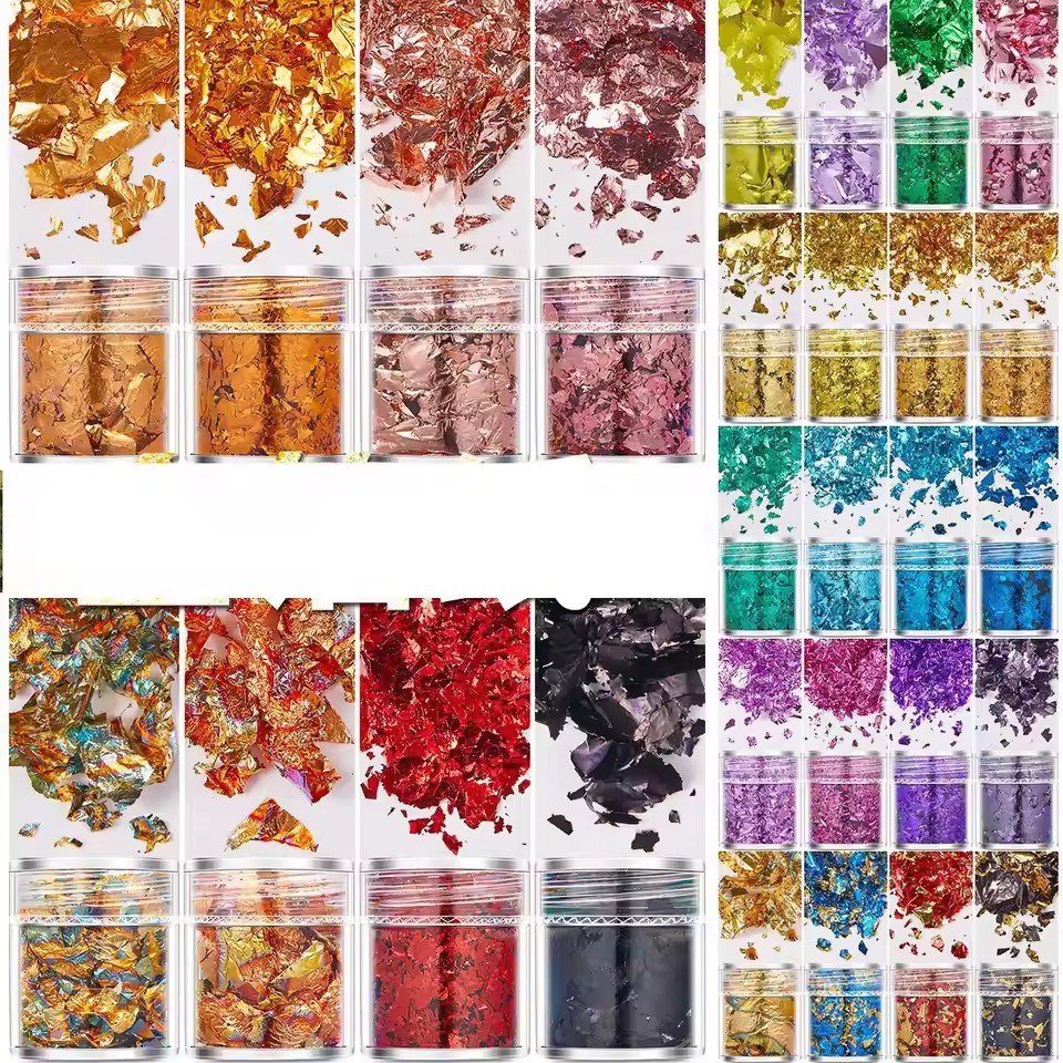 4-teiliges Set Gold Silber Meh – Gold Foil Flakes Bewertung und Preis