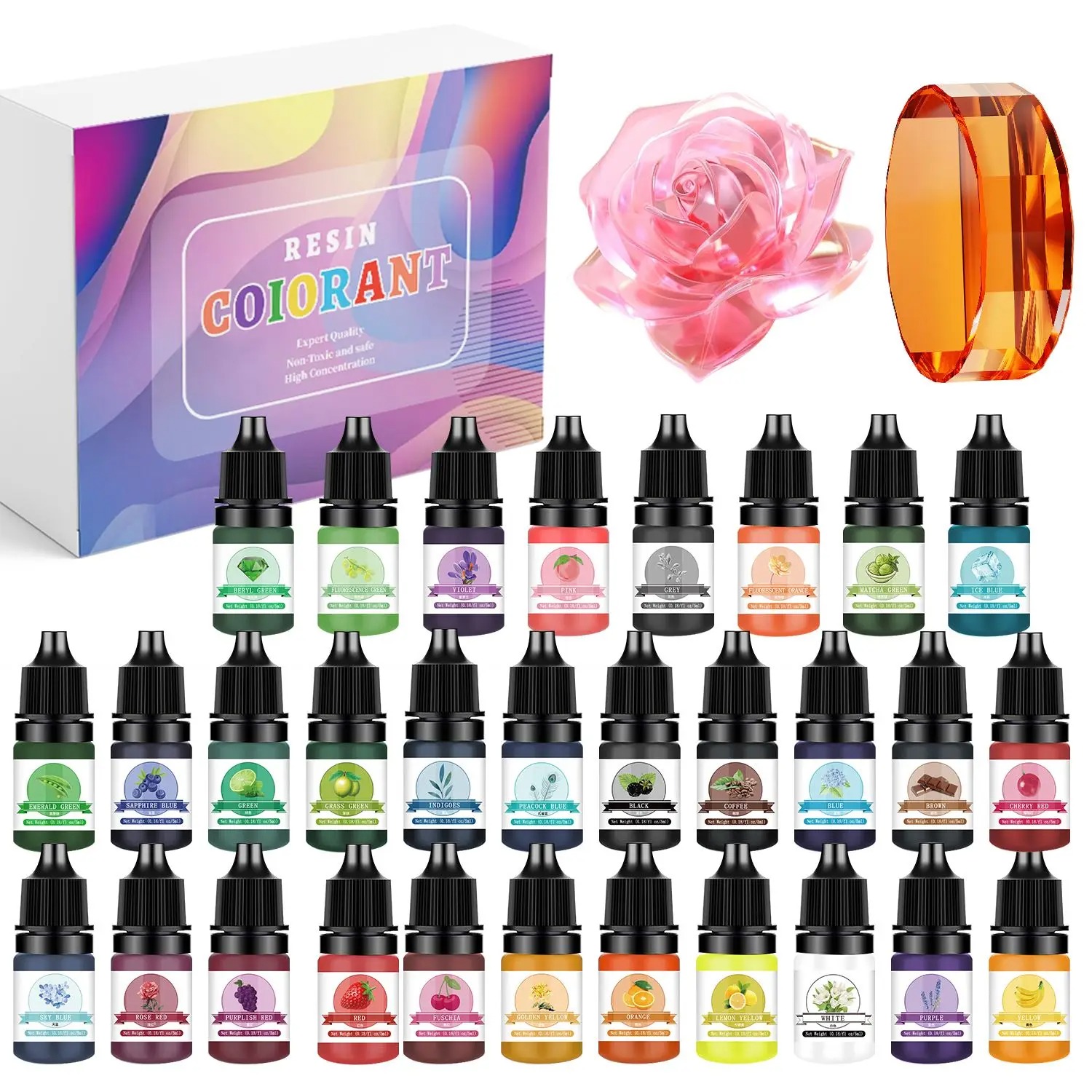 30 farben 5 ml Epoxidharz Pigm – Resin Jewelry Kit Bewertung und Preis