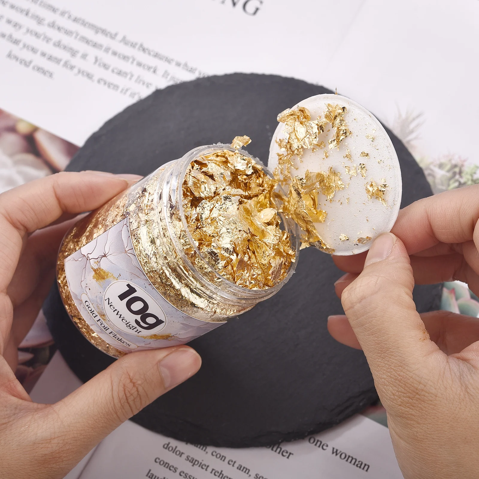 2–10 g glänzende Folienflocken – Gold Foil Flakes Bewertung und Preis