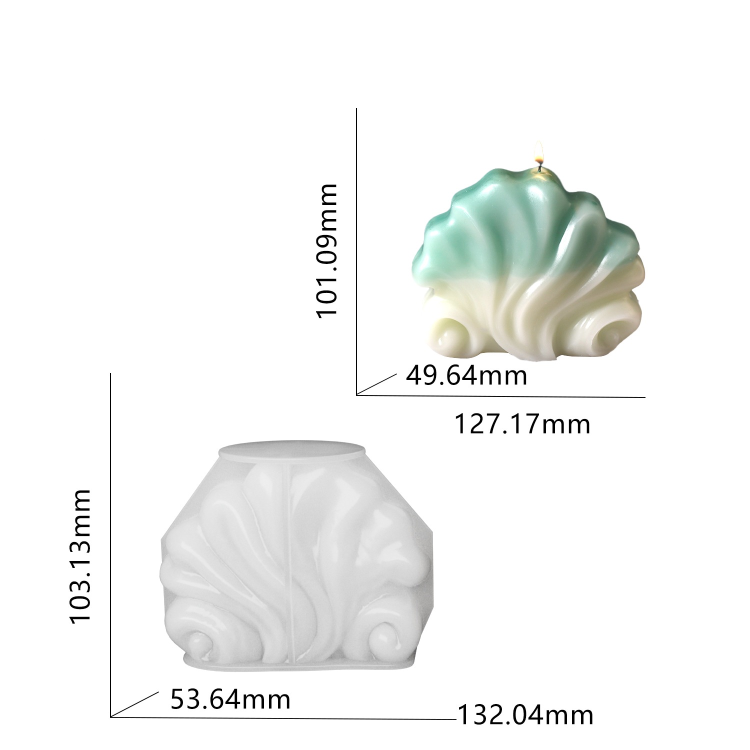 Ozeanmuschel-Kerzenform aus Si – Resin Ocean Wave Mold Bewertung und Preis