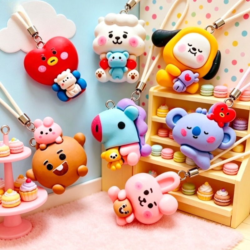 7 Stück BT21 Harz-Cartoon-Anhä – Crafting Resin Bewertung und Preis