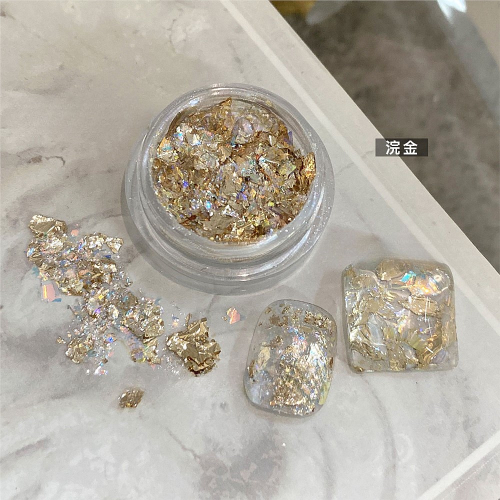 4 Gläser Sparkly Gold Silber F – Gold Foil Flakes Bewertung und Preis
