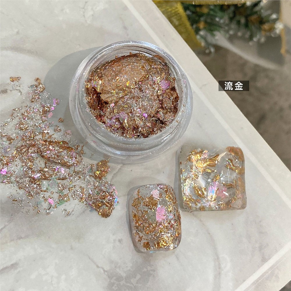 4 Gläser Sparkly Gold Silber F – Gold Foil Flakes Bewertung und Preis
