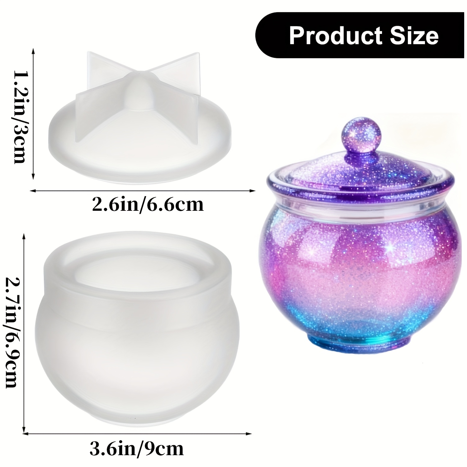 1 Satz runder Harzdosenformen  – Resin Jewelry Kit Bewertung und Preis